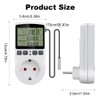 Digital Temperature Controller, LCD Screen Heating Cooling Thermostat Socket for