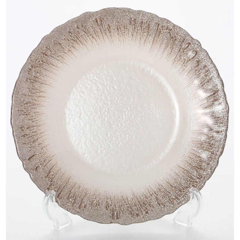 Vetro Felice 349121 Medium Plate, Western Tableware, White Pearl x