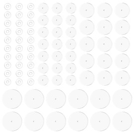Penta Angel Clear Piercing Disc 200Pcs Plastic Disc Stabilizer Pads Silicone Earring Backs Stopper Earlobe Support Patches (3/5/7/9 mm)