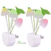 [2 Pack] Plug in Wall LED Mushroom Night Light Lamp