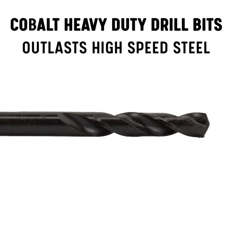 Drill America #5 Cobalt Stubby Threaded Shank Drill Bit Overall