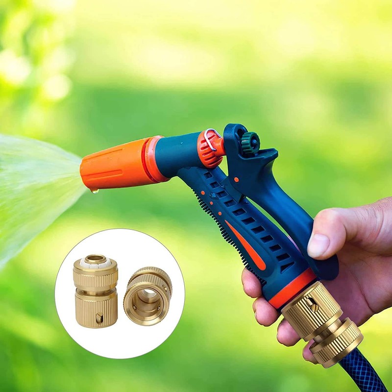 Garden Hose Adapter, Brass Quick Coupling 1/2 Inch Hose Coupling