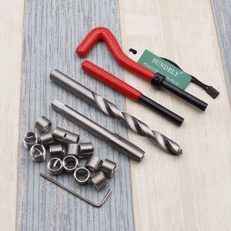 SUNDELY® M10 x 1.5mm Thread repair kit/helicoil 15pc set damaged