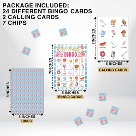 Tea Party Bridal Shower Games, Tea Party Bingo Game, Tea Party Decorations, Wonderland Party Favors, 24 Players Bingo Games for Bridal Shower, Bachelorette Party, Wedding, Engagement Party (C08)