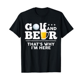 Golf and Beer Joke Dad Funny Fathers Day Drinking Birthday T-Shirt