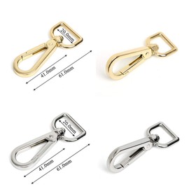 Swivel Clasps 3/4" D Ring Lobster Clasp Claw for Strap Push Gate Lanyard Swivel Snap Hook Clips?Assorted Color, 16 pcs)