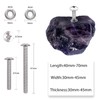 moonsix Pack of 4 Amethyst Raw Stone Knobs for Cabinets