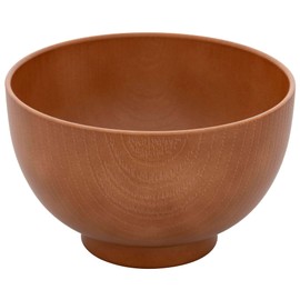 Mitani Yamanaka Lacquerware (Mitani) Yamanaka-nuri Nature Range Zelkova Wood Grain Large Soup Bowl, Light Brown M17364-2