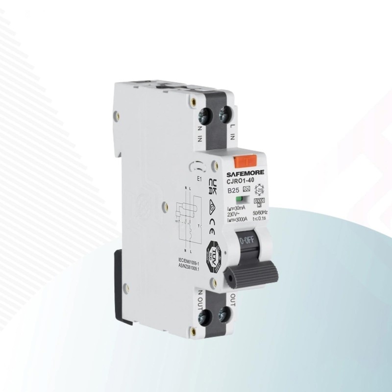 16A RCBO Circuit Breaker, SAFEMORE RCD Safety Switch with Earth