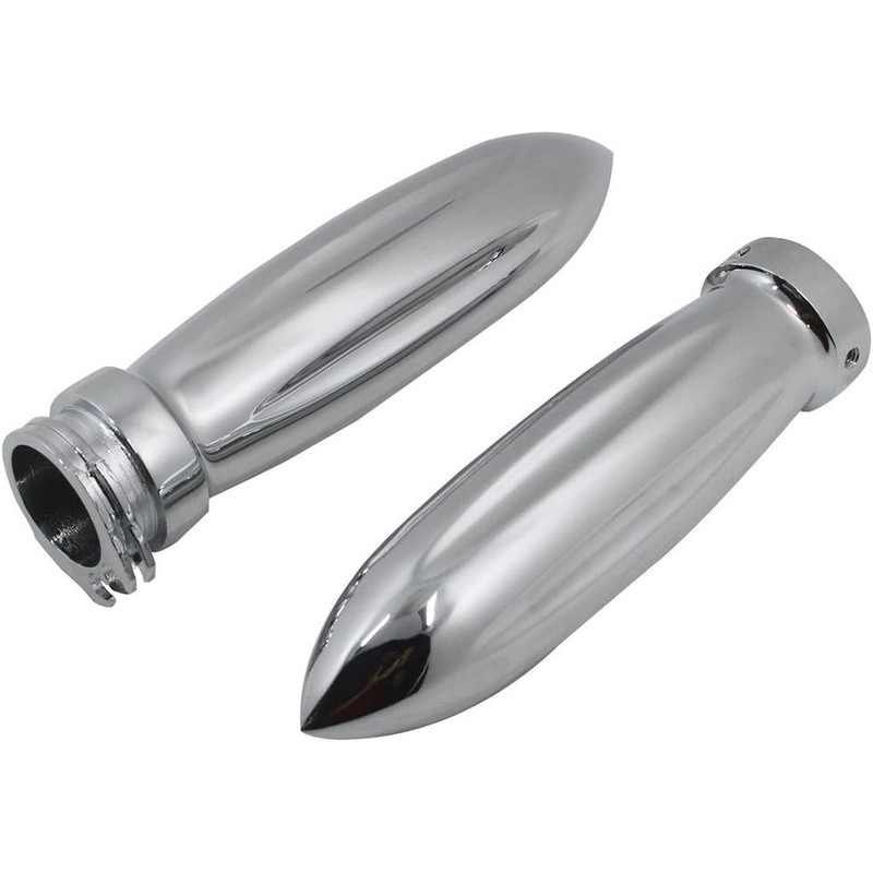 HDBUBALUS Chrome Billet 1" Handlebar Hand Grips Fit for Harley