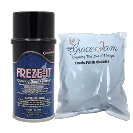 Grace I am Freze-It Chewing Gum Remover 7 oz Spray Cleans Candle Wax, Putty, Gummy residues on Carpet, Wall, Driveways, Furniture, Upholstery, mats, Shoes Cloth