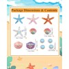 SAFITOYA Decorative Shoe Charms Set, 12 Pieces, Iridescent Seashells Starfish