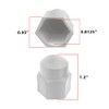 A.A 10 Pack - 13/16" White Nylon Lug Nut Cover