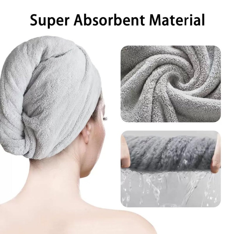 YHIXYUNAZ 3 Pack Quick-Dry Hair Towel Wrap - Super Absorbent