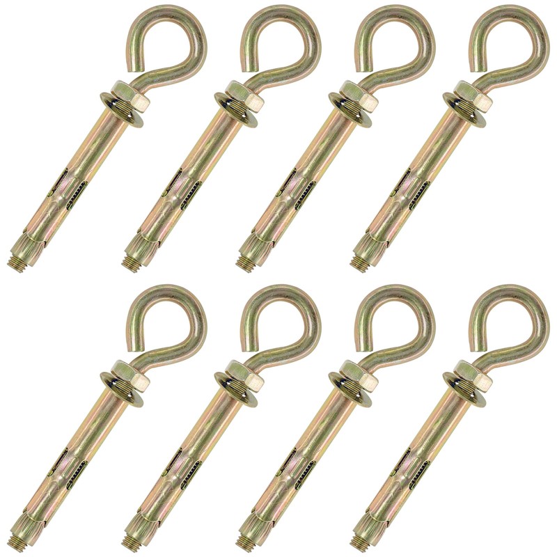 8 PCS Expansion Eye Bolts Heavy Duty Anchor Bolts (M10*80)