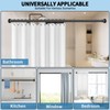 ZYRW Black Shower Curtain Rod 36-68 Inches (3-5.6ft) Non Rust
