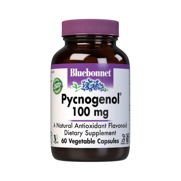 BlueBonnet Pycnogenol Vegetarian Capsules, 100 mg, 60 Count (743715008366)