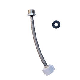 CHOMLEY 8" Toilet Connector Hose, Toilet Supply Hose Extension Compatible with TOTO Series Washlet Toilet 7/8 Female to 7/8 Male Prevent Leaking of Bidet Sprayer T Adapter Connection to Toilet Tank