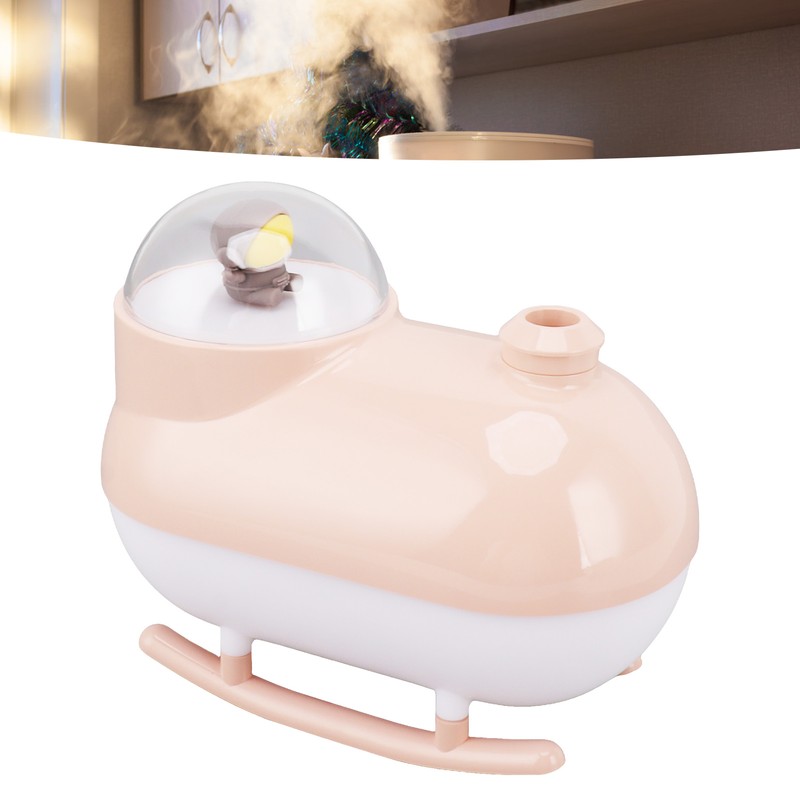 Small Humidifier Desktop Humidifier Cartoon Astronaut Train Colorful Lighting USB