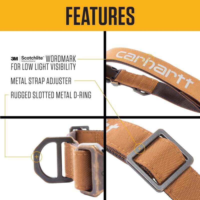 Carhartt Field - Collar para Perro, Totalmente Ajustable, Tela Duradera