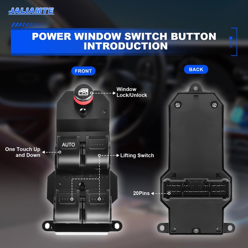 JALIAMTE Master Power Window Switch Front Driver Side Compatible with