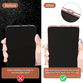 Anti-dust plug, pack of 4 USB C dust plug, type C dust cover, increase the life of your smartphone, effective against sand, dust, dirt, lint and oxidation.