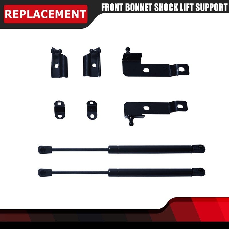 Pair of Front Bonnet Hood Shock Rod Kit Gas Charged