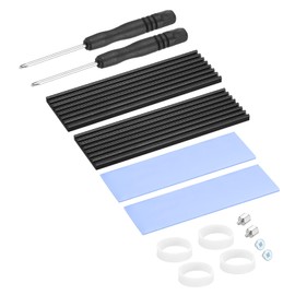 PATIKIL M.2 2280 Nvme SSD Heatsink Kit 70x22x3mm, 2 Pcs Laptop Memory Heatsink Copper Cooling Thermal Pad Radiator Cooler for Laptop, Black