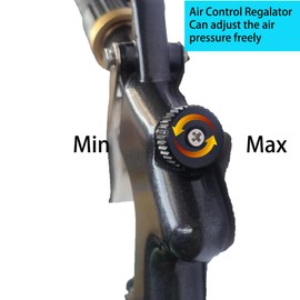 DOZIME High Pressure Car Interior Cleaning Gun Automobile Detailing Washing Gun with Brush-Works with Air Compressor(Aluminium Rotate Tube),Z-014 with Air Regulator Control