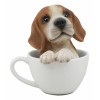 Ebros Adorable Teacup Beagle Dog Statue 5.5" Tall Beagle Puppy