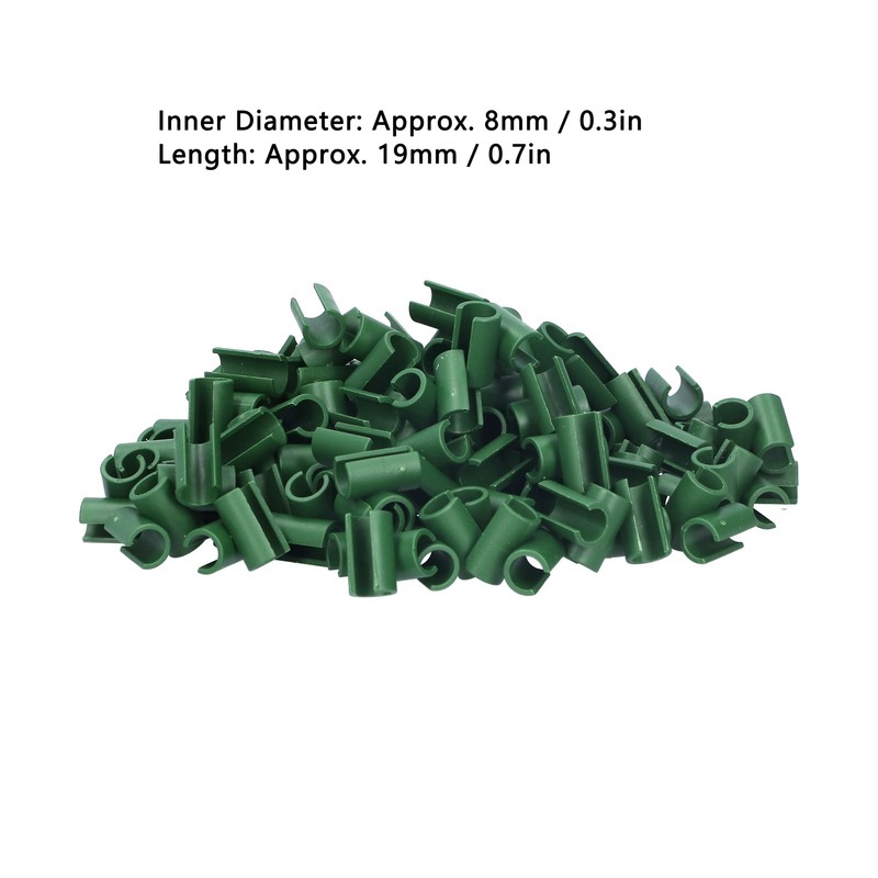 100Pcs Gardening Fixed Cross Clip Plastic Plant Buckle Clamp Clip