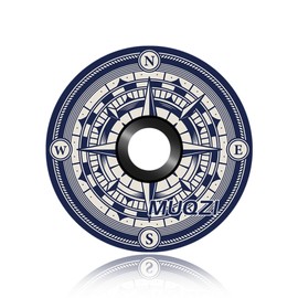 Sanmum 1 1/8 Inch Bicycle Headset Top Cap Cover with Aluminum Bolt MTB Bike Headset Cover Stem (Compass)