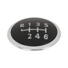 X AUTOHAUX 6 Speed Car Gear Shift Knob Head Badge