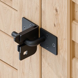 TOIMIOTOIM Automatic Gate Latch for Wooden Fence,Self Locking Gate Lock, Lever for Wood Fence Gate,Door Latches,fit Right Open, Black