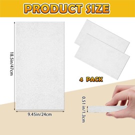 4 Pcs Fireplace Refractory Panels Quadrafire Baffle Board for Wood Stove - 2300F Vermiculite Fiber Insulation Board 18.5'' x 9.45'' x 0.51'' White Fireplace Replacement Parts for Hearth Forges Kilns