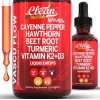 Clean Nutraceuticals Cayenne Pepper Supplement Liquid Drops + Hawthorn Berry,