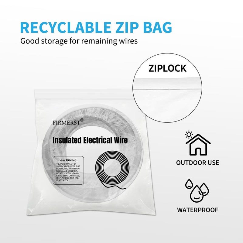 FIRMERST 10 Gauge 3 Conductor Power Cable SJTW 300V Pure