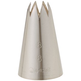Endoshoji WKT31088 Commercial Flower Tip, 8 Cuts, No. 8, 18-8 Stainless Steel, Made in Japan