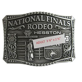 Hesston 2023 NFR Belt Buckle, Adult (3 3/4" x 2 3/4") National Finals Rodeo Buckle