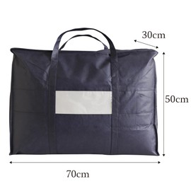 JC Plus 20461 Durable Duvet Storage Bag with Handle, Navy, Single, Double Use, Breathable, Non-Woven Fabrics, Futon Storage, Storage Bag, Storage Case, Dust Protection, Handle, Transparent Window