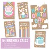 Hadley Designs 54 Happy Birthday Cards Bulk with Envelopes –