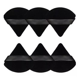 Pimoys Esponja Para Maquillaje Forma Triangular Color Negro 6 Pzas