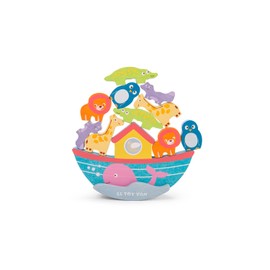 Le Toy Van – Pädagogisches Stapel- und Balancespiel aus Holz | Sensorisches Montessori-Lernspielzeug für Babys und Kleinkinder – Geeignet für Kinder ab 12 Monaten, TV214