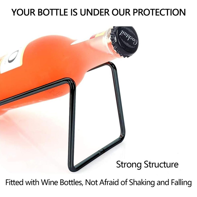 SuproBarware Stainless Steel Single Bottle Wine Rack - Set of