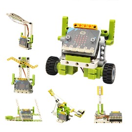 ELECFREAKS - Kit de ladrillos de construcción 6 en 1, kit de aprendizaje educativo STEM programable con más de 200 bloques de construcción (sin micro: bit)