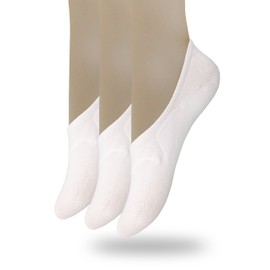 Eedor No Show Socks for Women - Non Slip & Low Cut Invisible Socks - Soft & Stretchable Cotton Blend - 3 Pack (Small)
