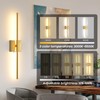Rechargeable Battery Operated Wall Sconces, 11000mAh Wireless Brushed Gold Wall