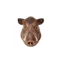 Quail Ceramics Wild Boar Wall Vase