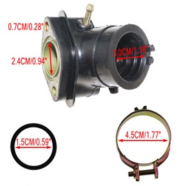 New Olym GY6 Single Hose Connection Intake Manifold Pipe for Chinse Scooter Moped ATV Go Kart 4-Stroke GY6 125cc 150cc 152QMI 157QMJ Engine