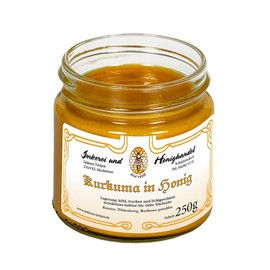 Kurkuma in Honig 250g – Honig mit Kurkuma gemahlen, ohne Zusatz von Zucker oder Aromen (von Imkerei Nordheide)